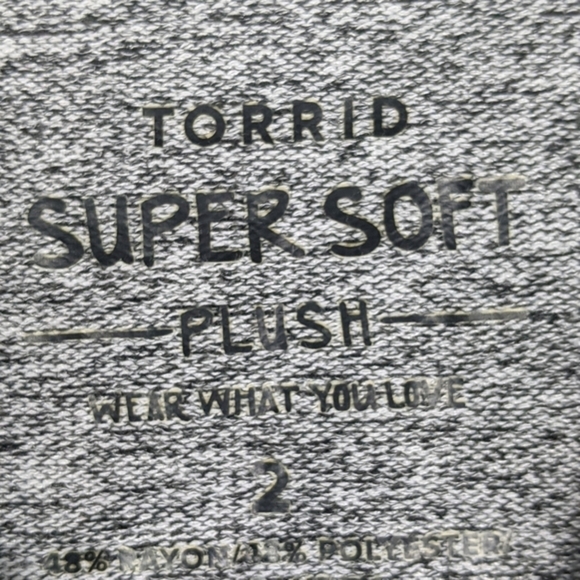 Torrid Women's Super Soft Plush Cowl Neck Raglan Tunic Sweatshirt Women’s 2 Gray - Picture 9 of 10